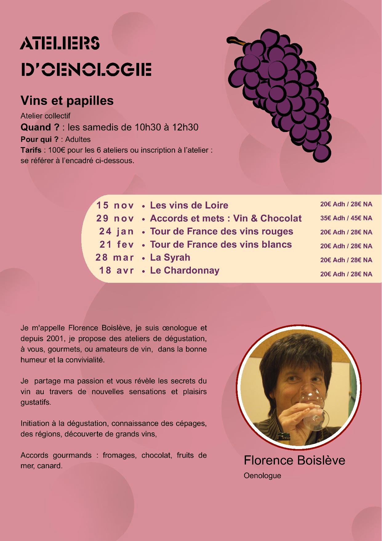 ateliers d'oenologie