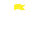 maison blanche avec drapeau jaune